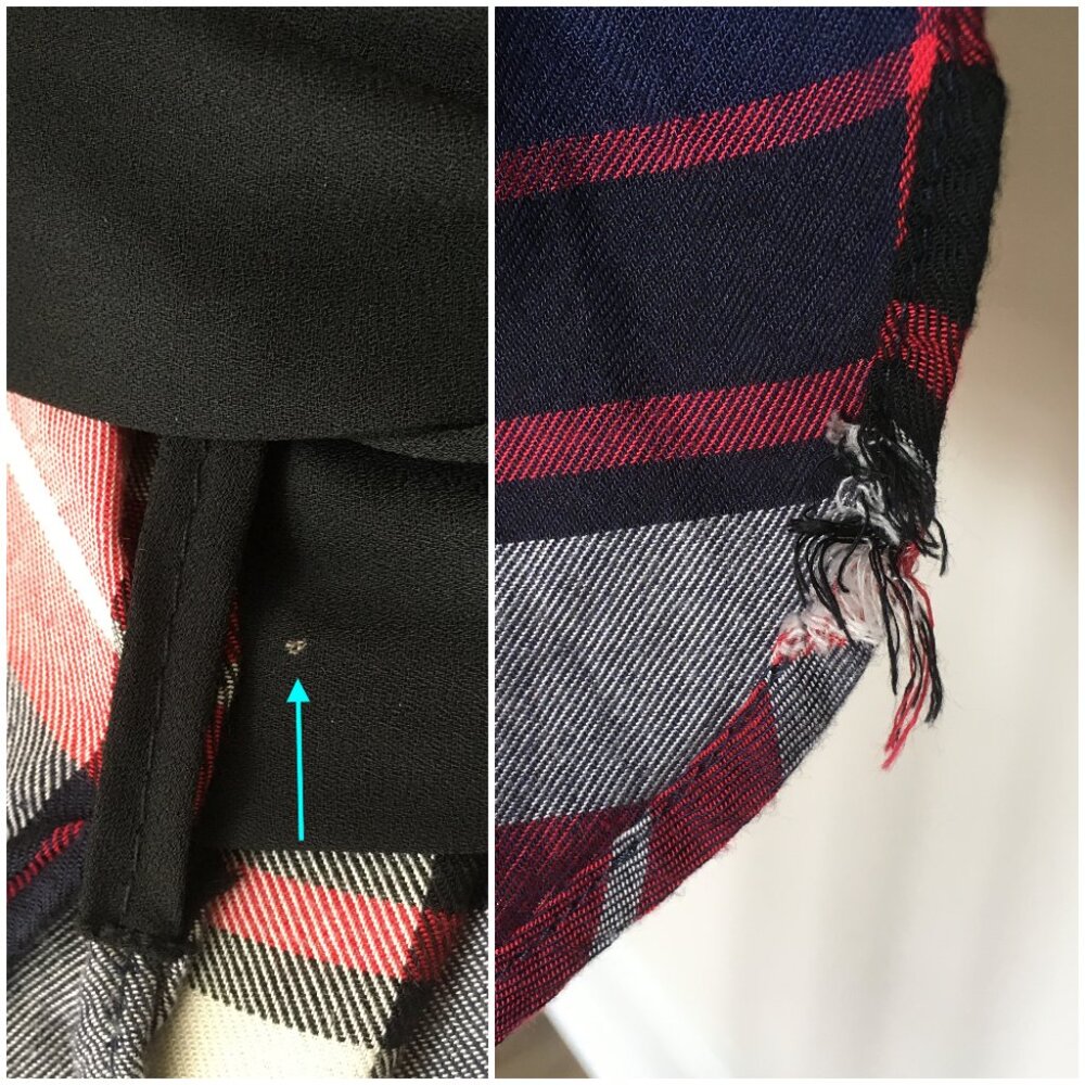 ZARA Plaid Tunic Button Down Shirt Dress Small Trafaluc Tartan Printed Belted - Picture 11 of 12
